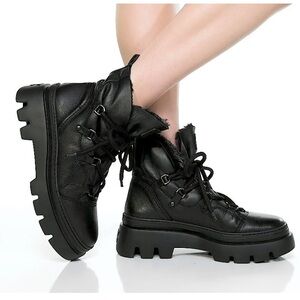 PAUL GREEN PANDORA FLUFF BOOT women
Color Black Leather UK 9 US 11.5 NEW 
$499